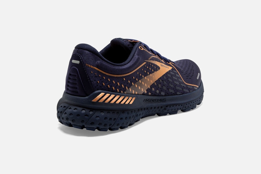 Brooks Adrenaline Gts 21 Road Löparskor Dam - Svarta/Guld - 9756-ZXUPG